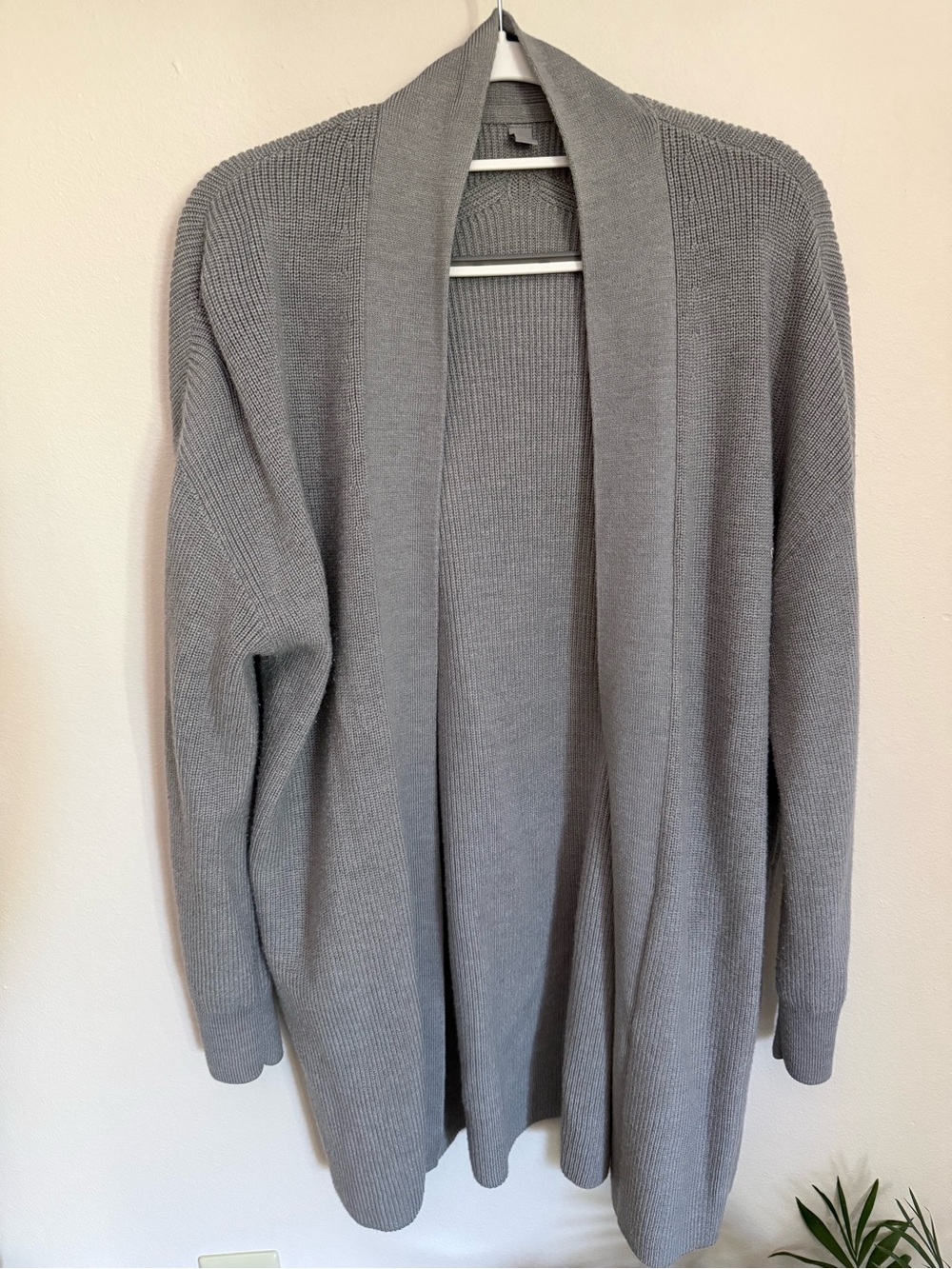 lululemon athletica Gray Open-Front Draped Cardigan